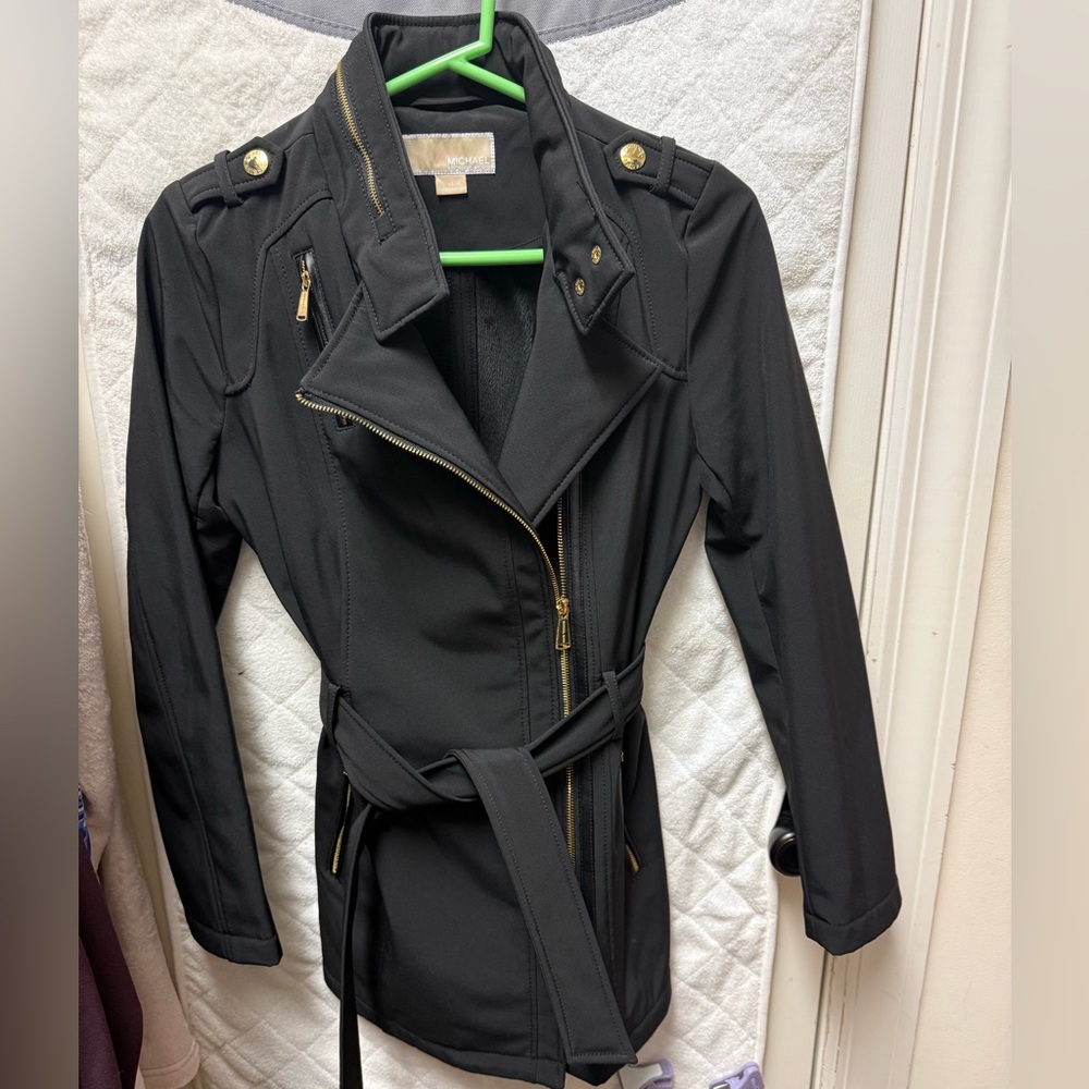 Michael Kors xs women’s trench coat with zippered in hood